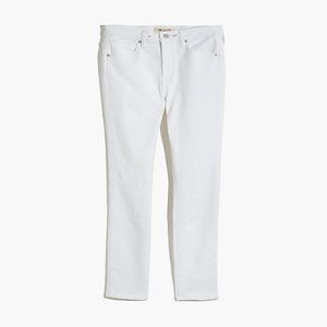 NWT Womens Size 24 25 or 25P Madewell 10" High-Rise Skinny Jeans in Pure White